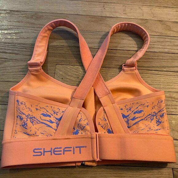 Shefit 1 Luxe Moisture Wicking Zip Front Adjustable 110003 RN 142486 Sports Bra - Picture 2 of 3